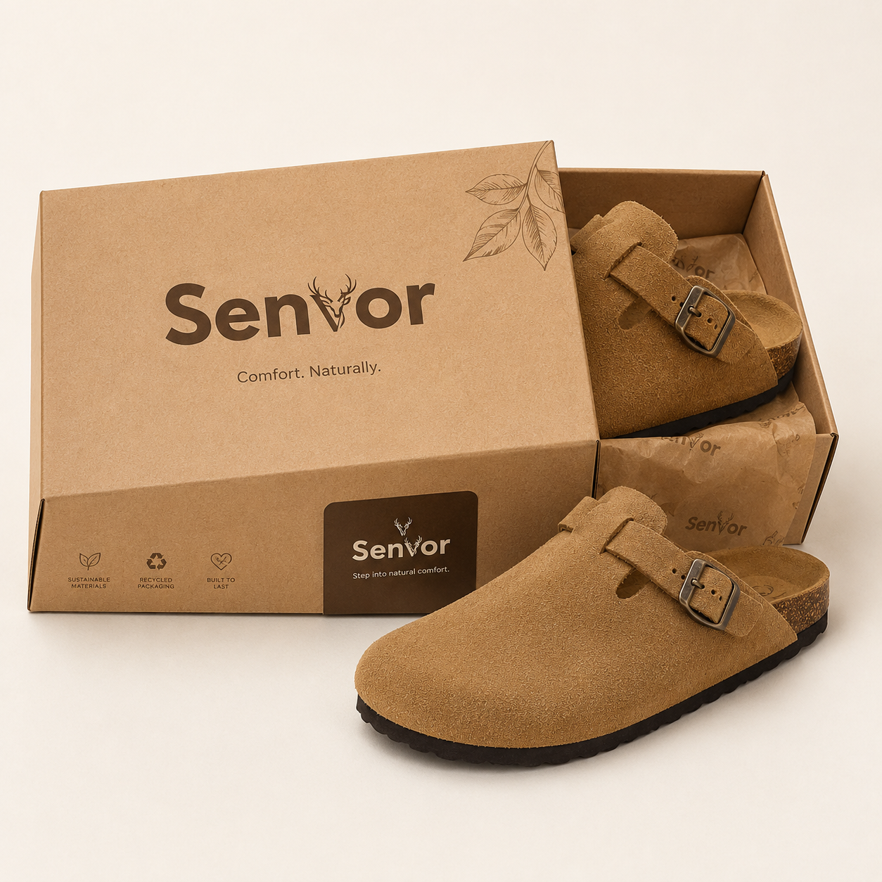 Senvor Bergen Wildleder-Komfortclogs – 1 kaufen, 2 erhalten
