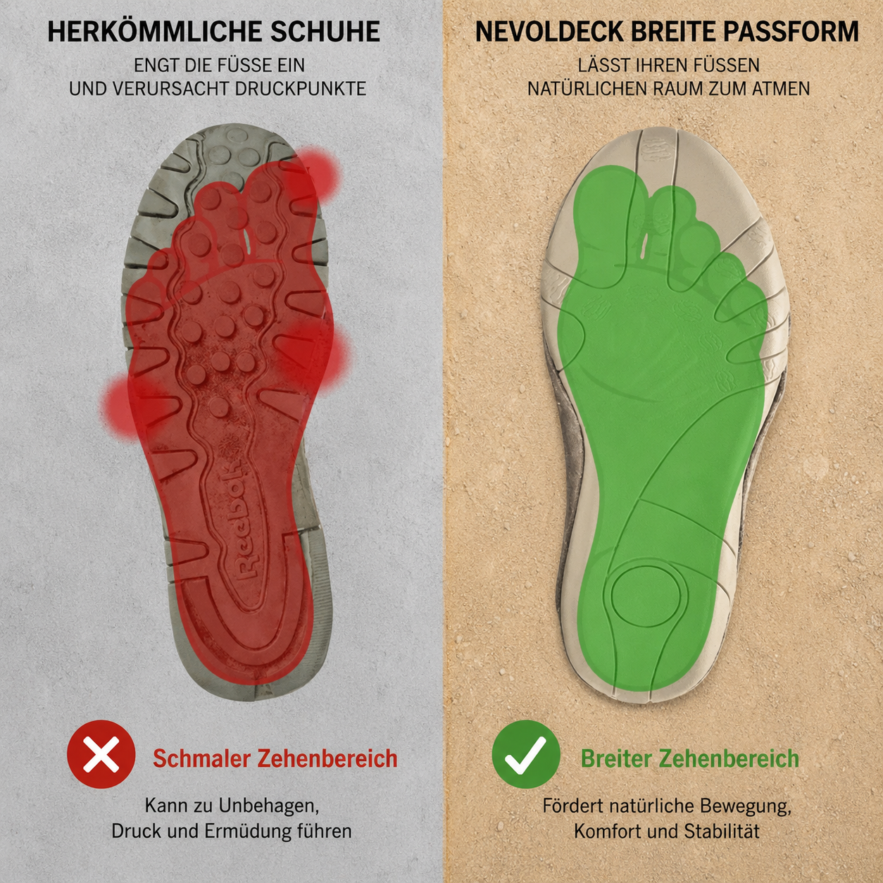 Senvor LDECK Flex – Breite Passform